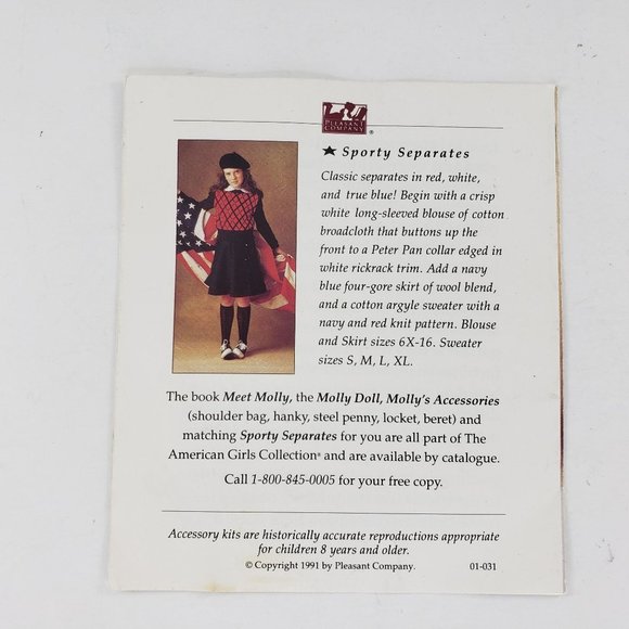 American Girl Meet Molly McIntire Story Pamphlet Pleasant Company Borderless 91 - Picture 3 of 3
